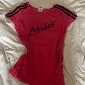 vintage adidas pink t shirt
